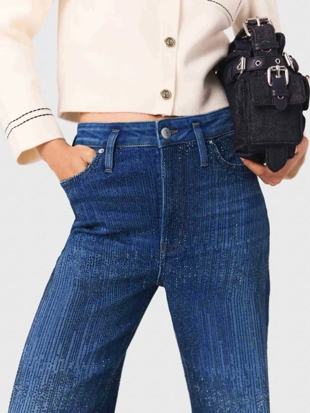 Zara Women's Dark Blue Boot Cut Jeans